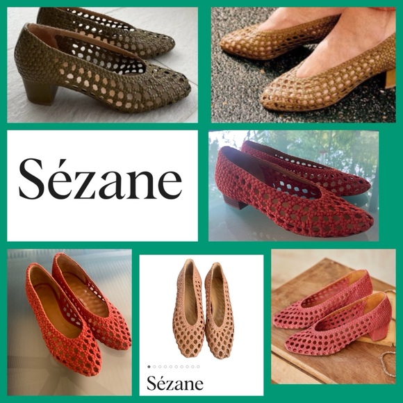 SÉZANE—‘Low Laura’ court shoes. Size 39. Beautiful Rustic Red, braided suede 🌺 - Picture 6 of 16
